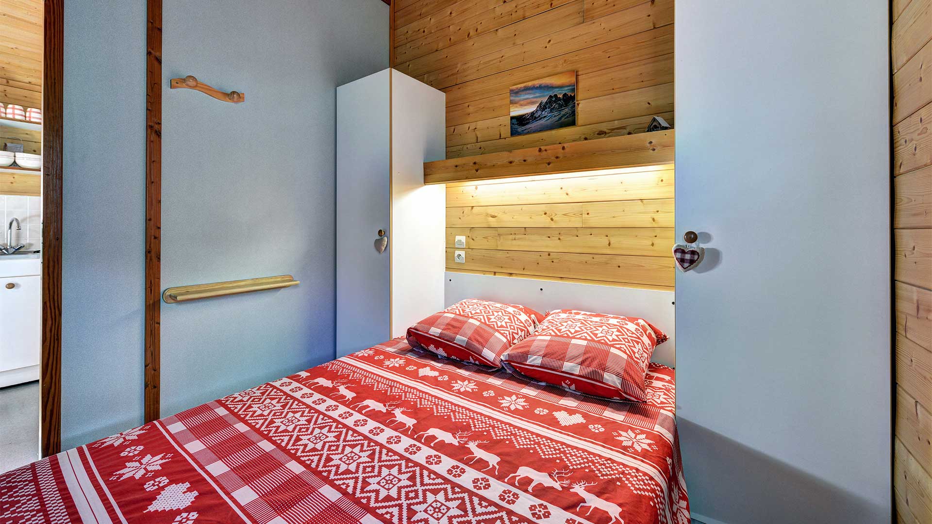 Grand Alpe et Pas de l'Âne : Chambre lit 2 places - Location de Chalet 4 personnes à Briançon